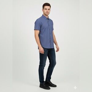 7 Diamonds 4 Way Stretch Sleeve  Button-Up Shirt
